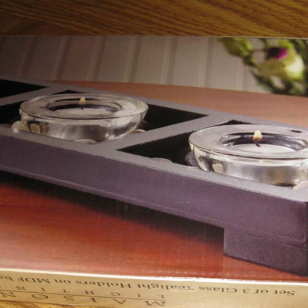 Maison Lighting Candle Garden Set 3 Tealight Holders on Base